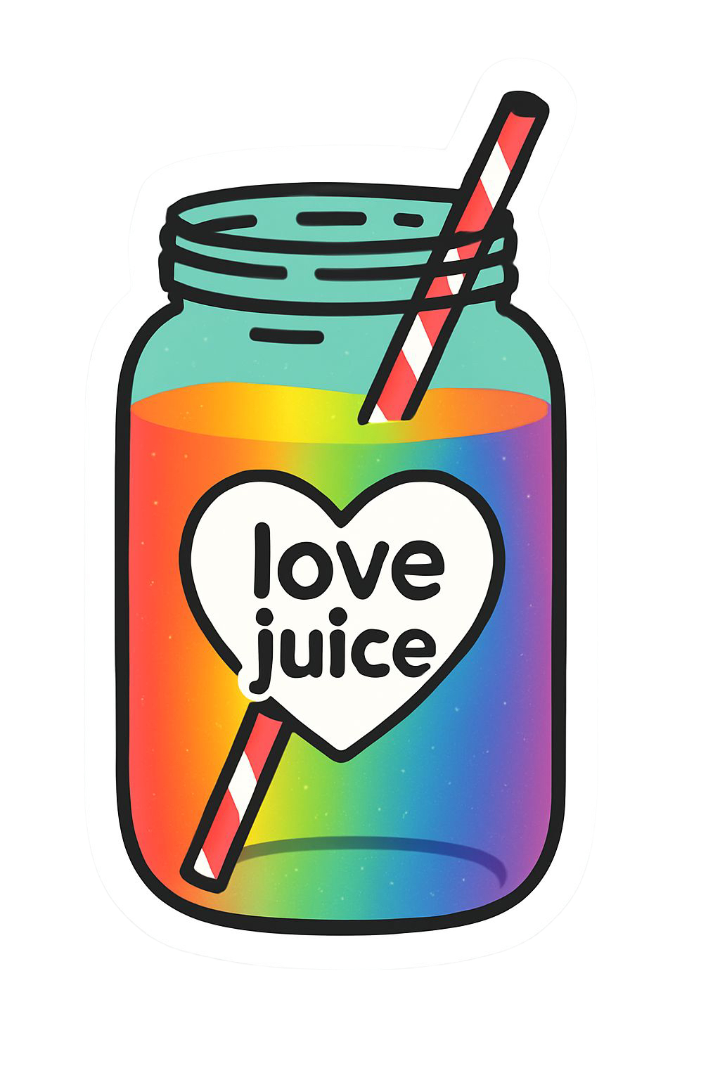 “love juice” sticker