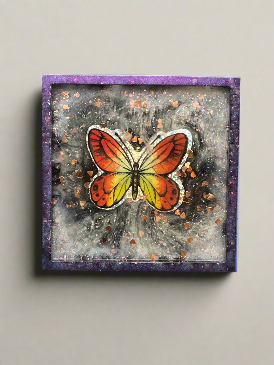 Orange butterfly tray
