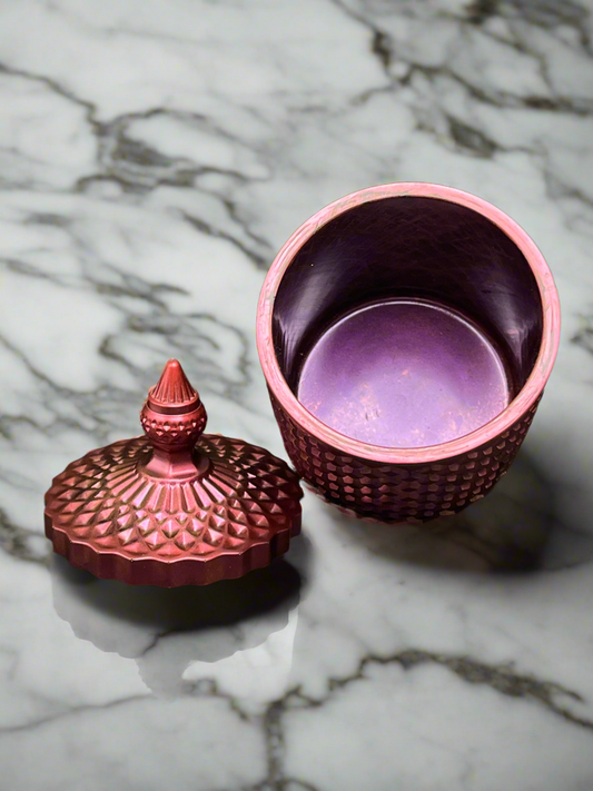 Fiery rose container & lid￼
