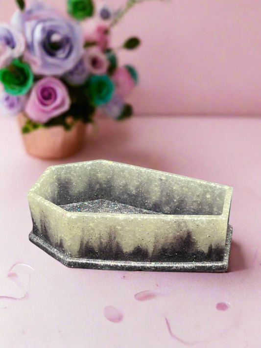 Glitter coffin trinket