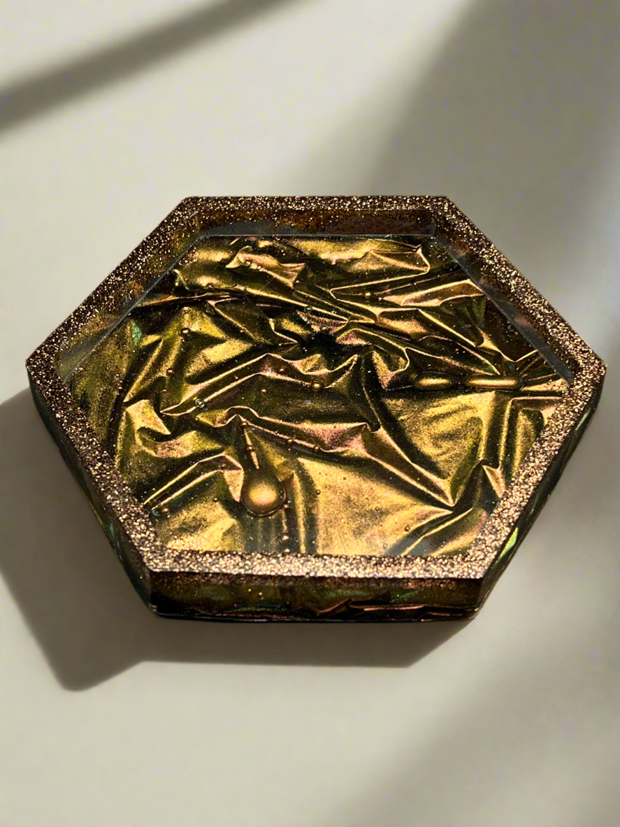 Gold Velvet Tray